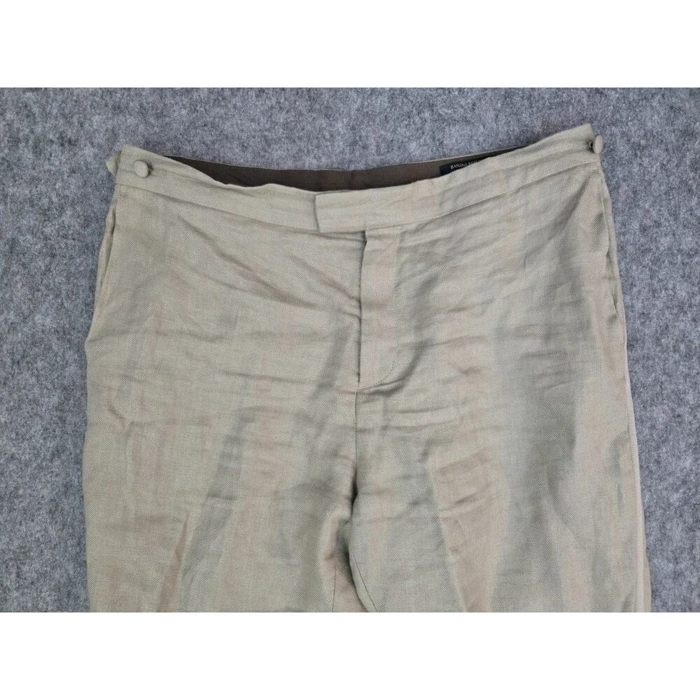 Banana Republic Men's 34x30 Baird McNutt 100% Linen Tuxedo Piping Pants Rare